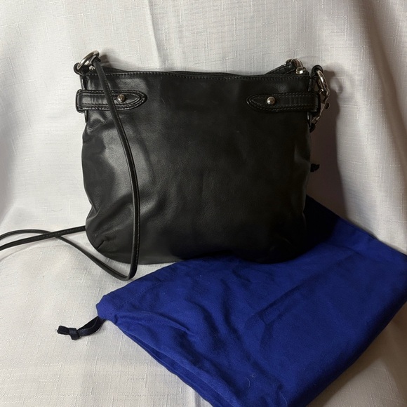 Vintage Coach Black Leather Crossbody Bag EUC - Picture 3 of 8